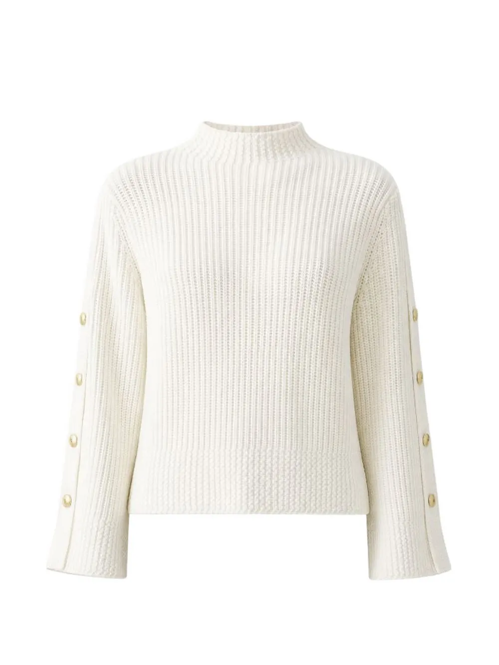 TWINSET ribbed-knit button-detail sweater - Bianco