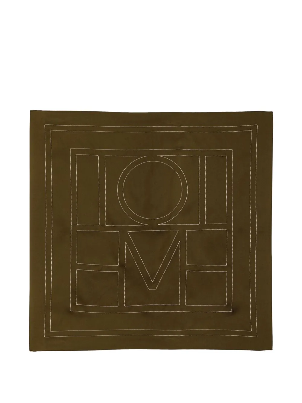 TOTEME embroidered-monogram silk scarf
