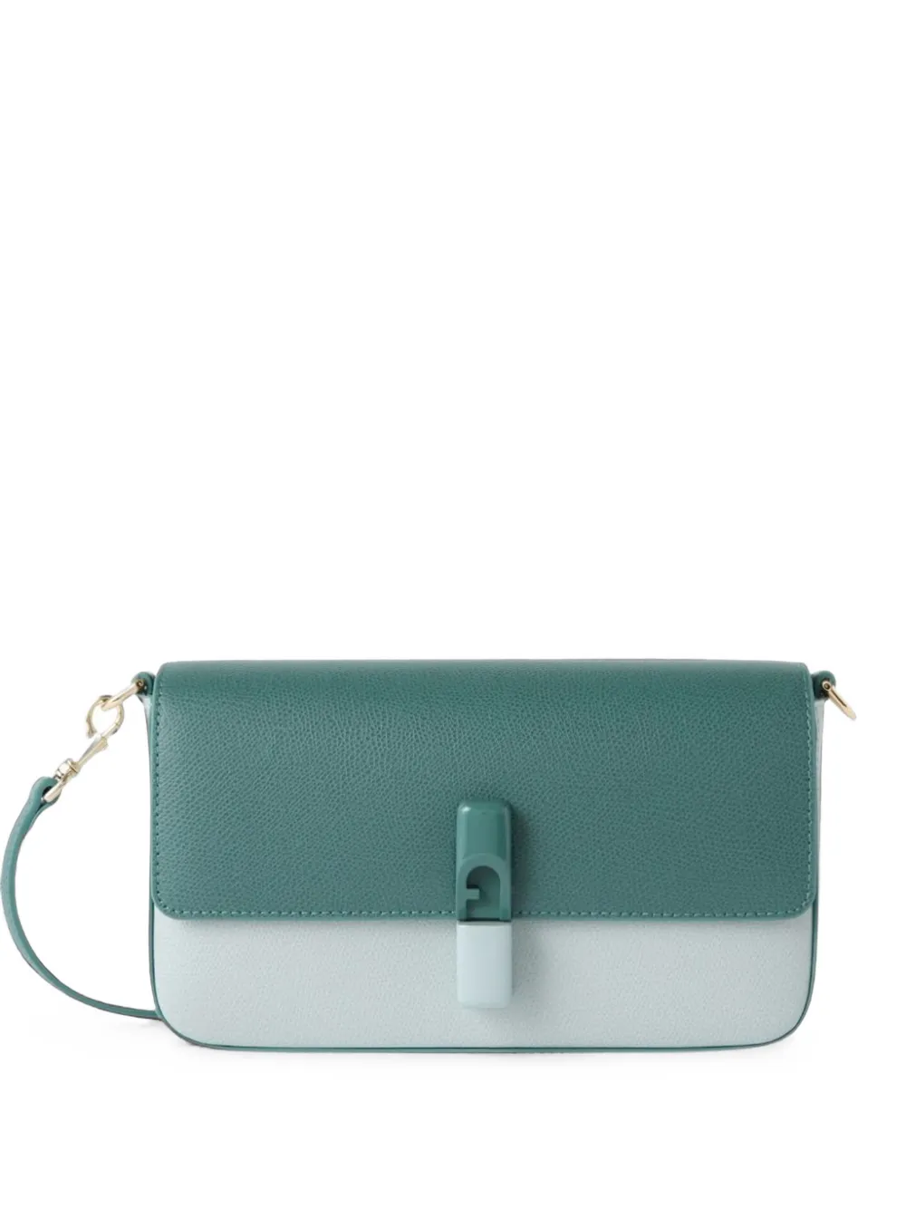 Furla Iride two-tone pebbled-leather shoulder bag