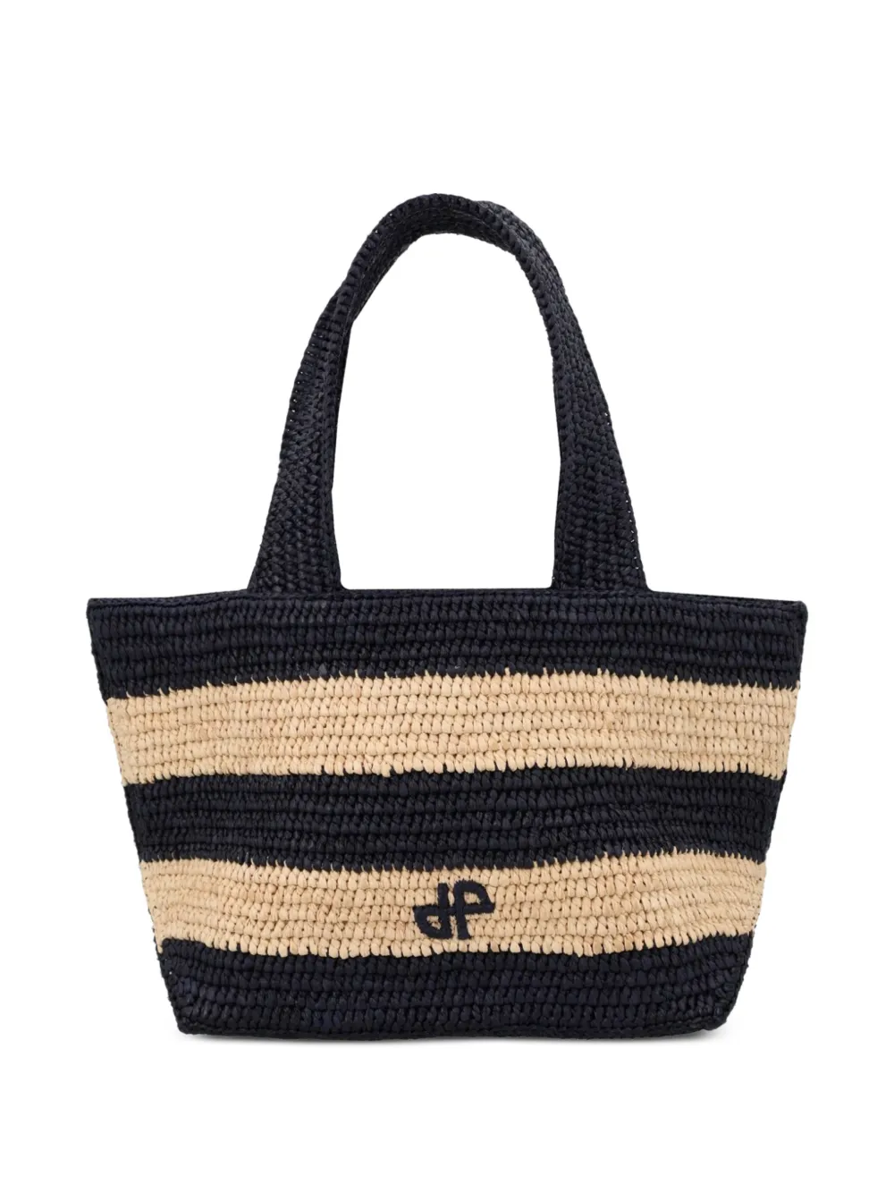 Patou sac à main Trapeze à rayures - Noir Patou sac à main Trapeze à rayures - Noir