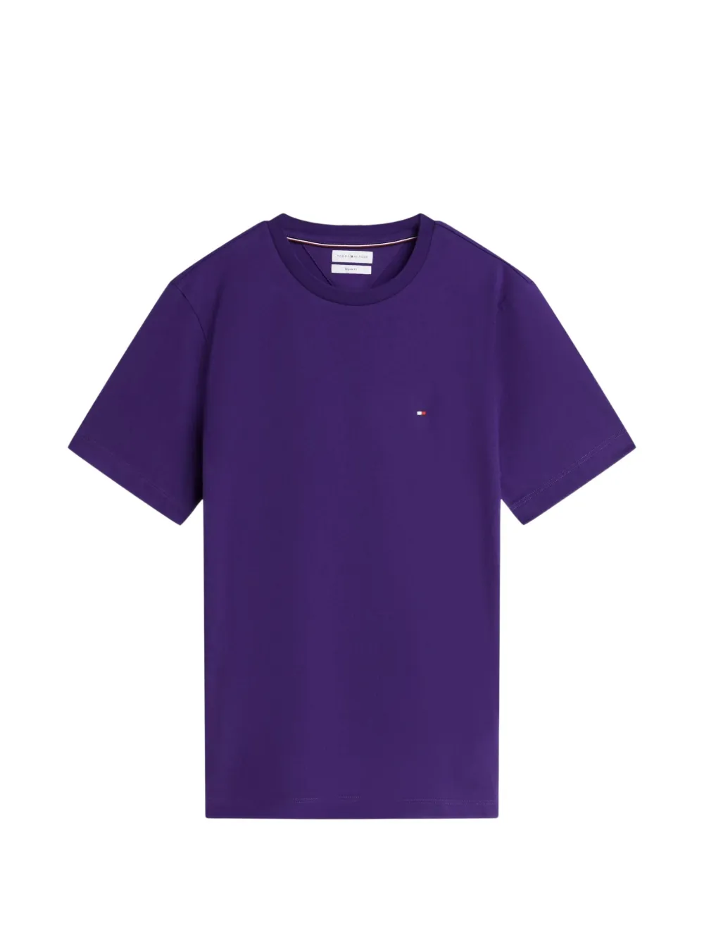 Tommy Hilfiger flag-embroidery round-neck T-shirt