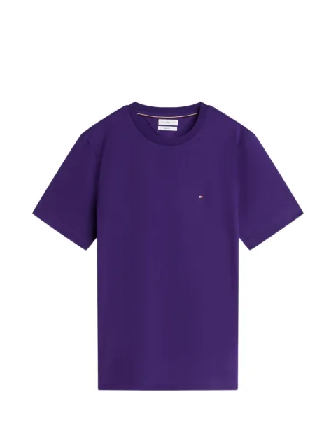 Tommy Hilfiger flag-embroidery round-neck T-shirt