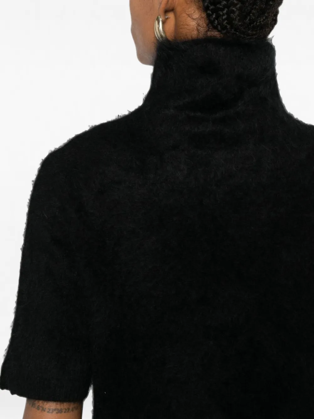 Soft Goat Coltrui met korte mouwen Zwart