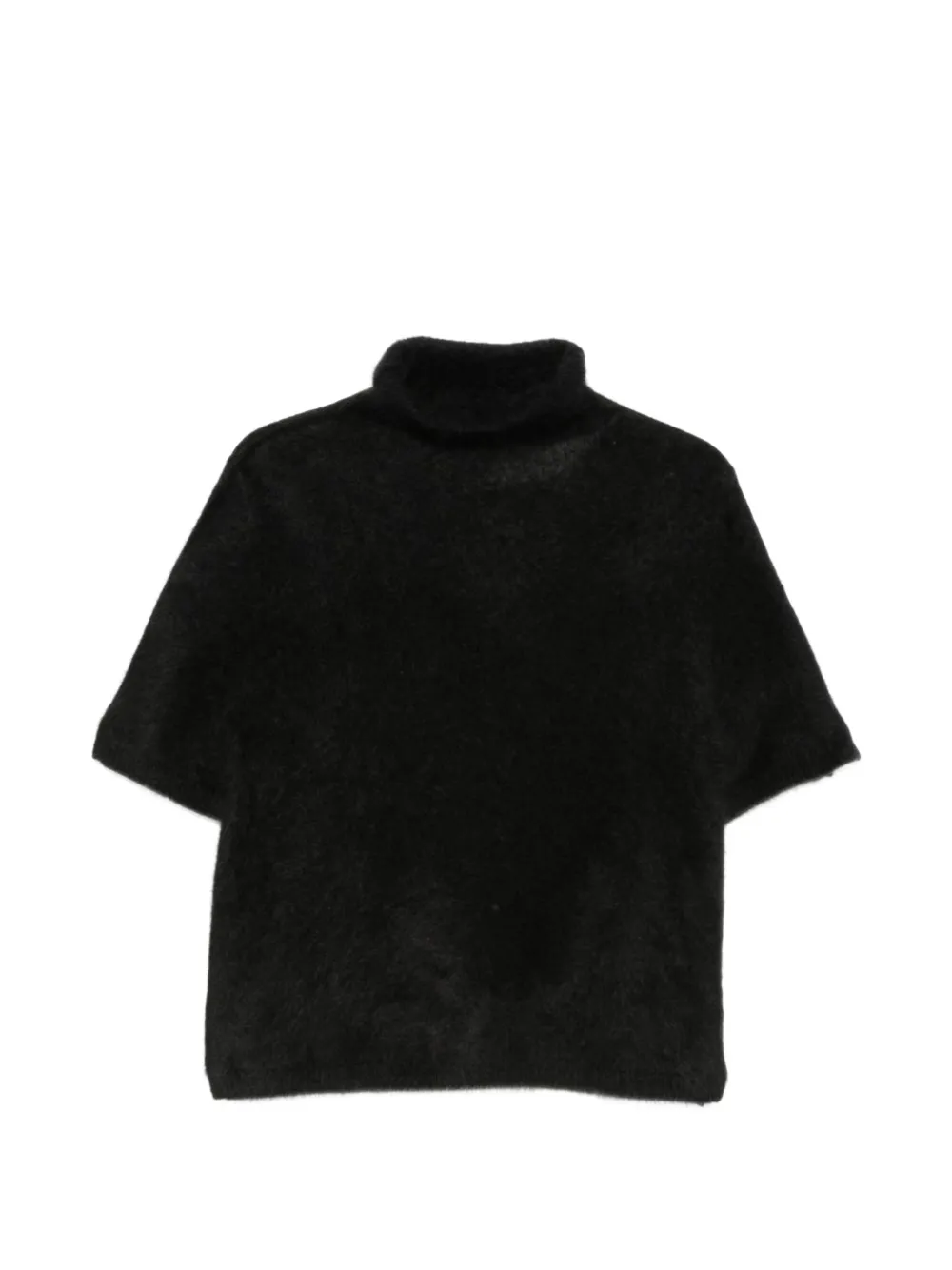 Soft Goat Coltrui met korte mouwen Zwart