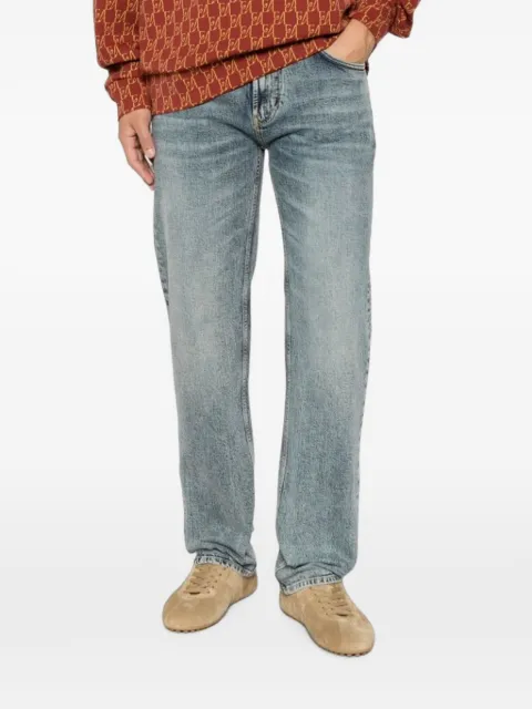 Emporio Armani acid-wash slim-fit jeans