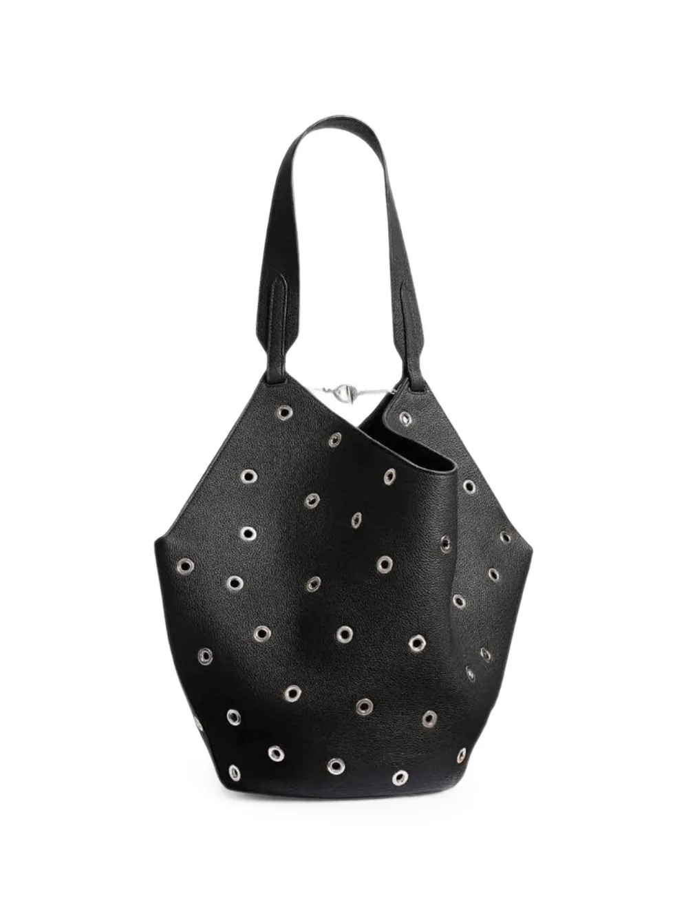 KHAITE Lotus eyelet-embellished tote bag - Nero