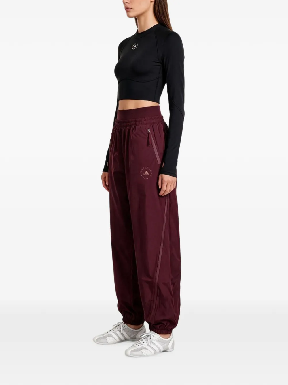 adidas by Stella McCartney x Stella McCartney trainingsbroek met logoprint Rood