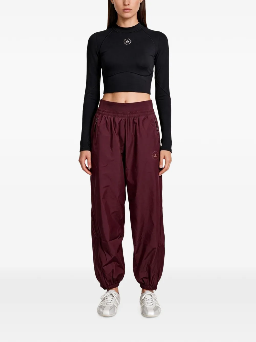 adidas by Stella McCartney x Stella McCartney trainingsbroek met logoprint Rood