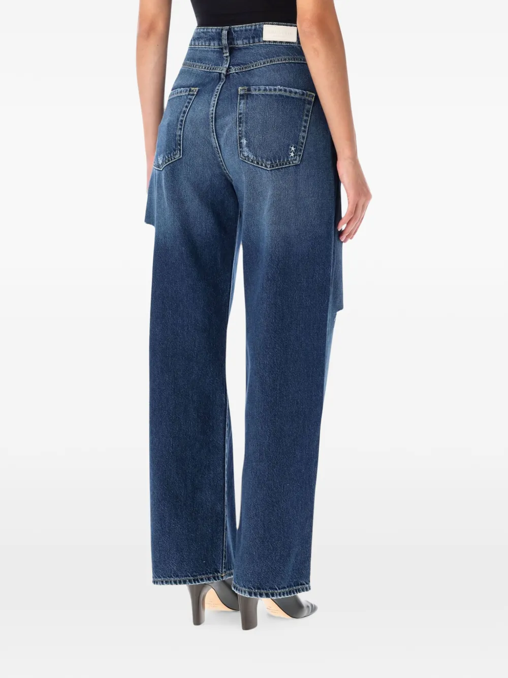 ICON DENIM Poppy gerafelde jeans Blauw