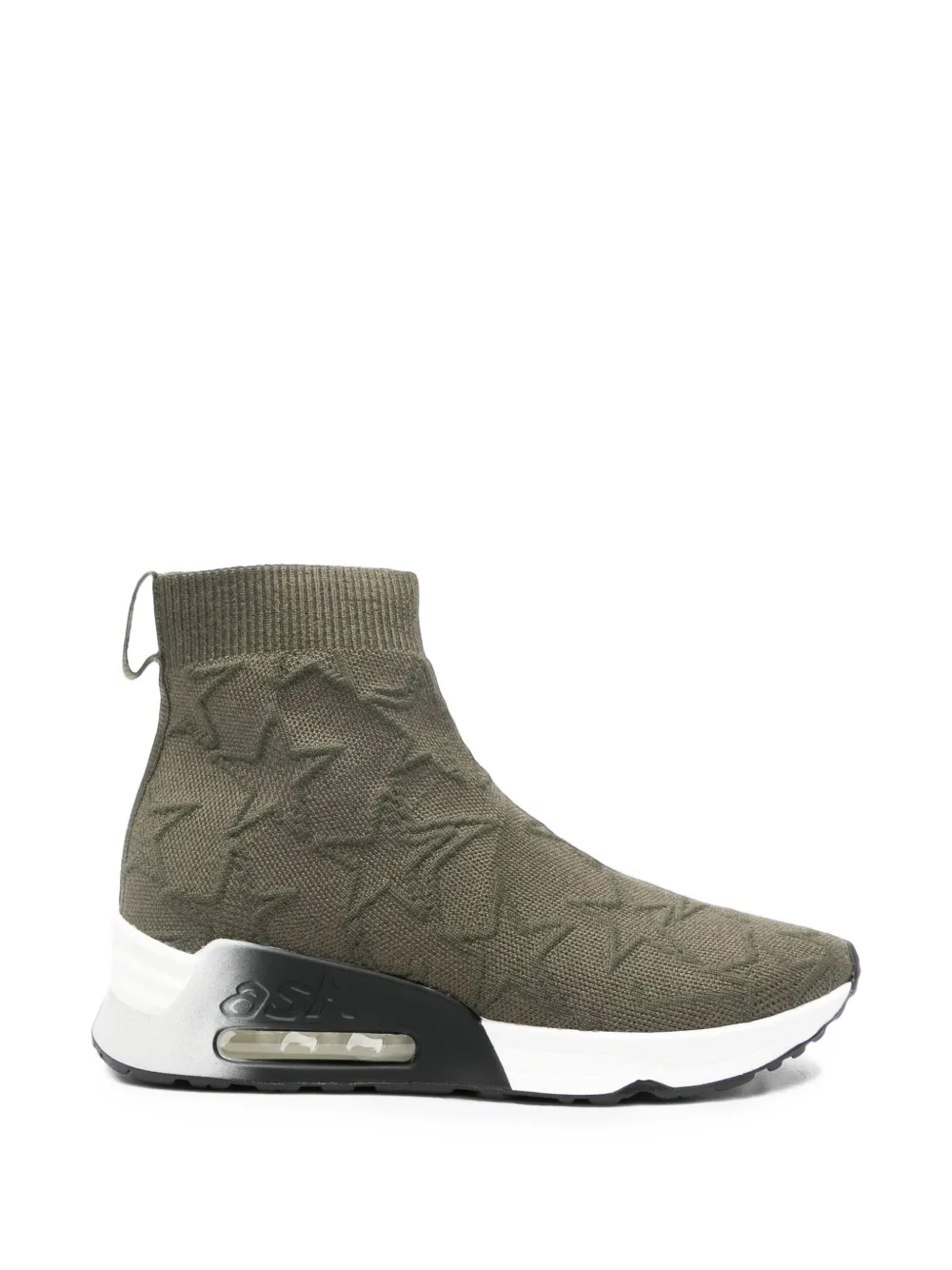 Ash Round-toe Star-knit Sneakers In Green