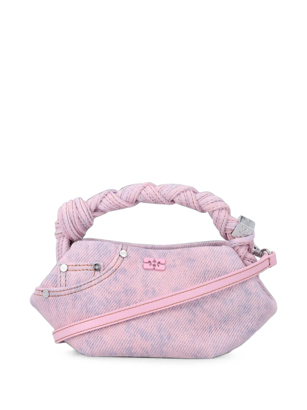 GANNI mini Bou denim tote bag