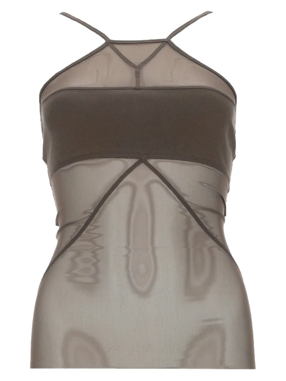 Rick Owens SL Combo sheer-panel top - Toni neutri