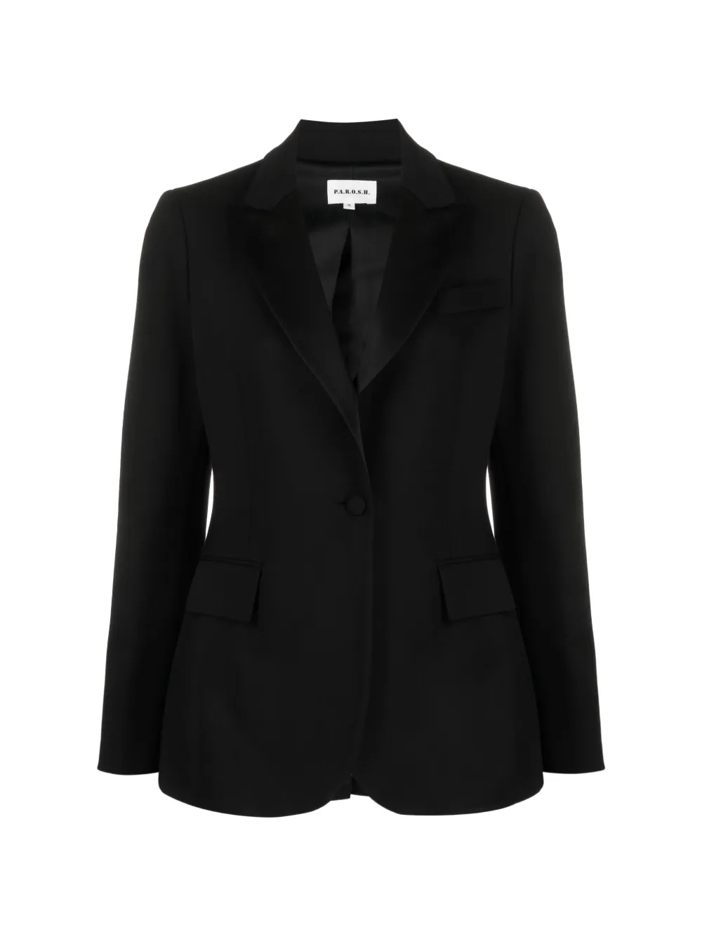 P.A.R.O.S.H. satin-lapel single-breasted blazer