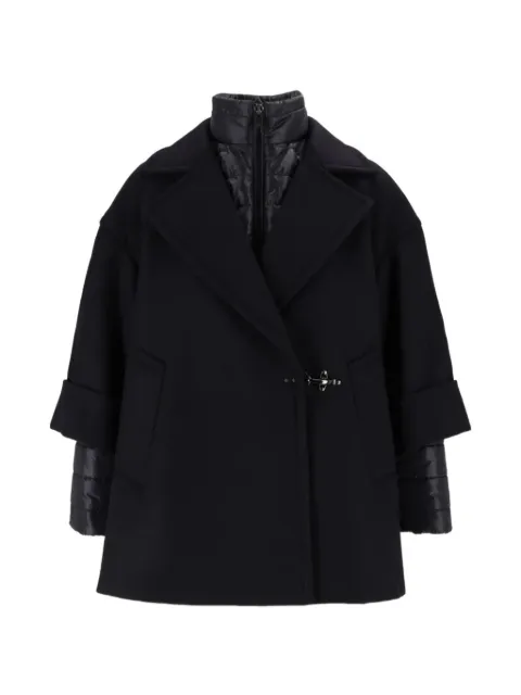 Fay lobster-claw-fastening quilted-panel coat