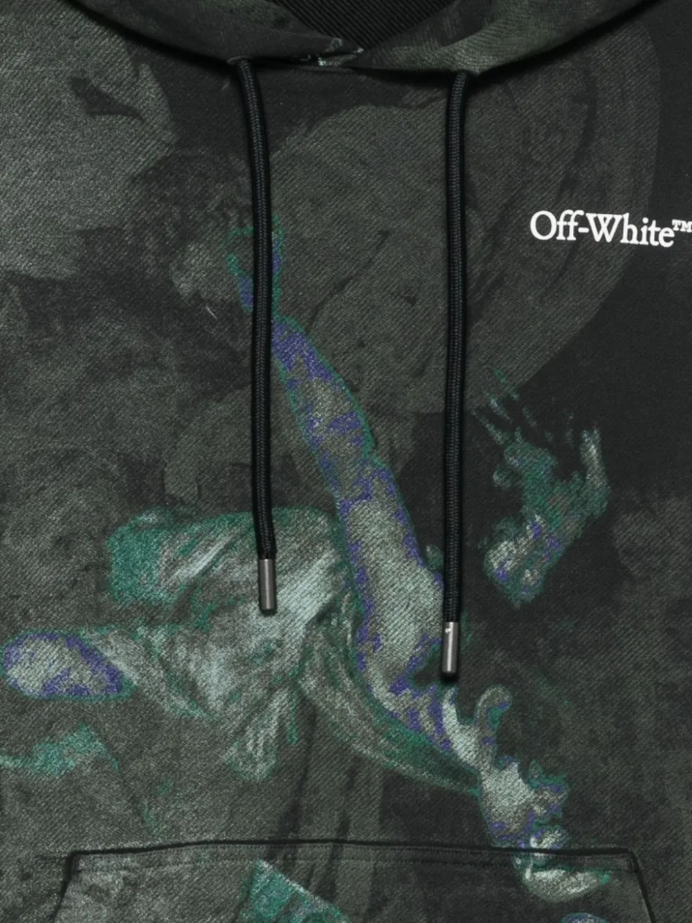 Off-White Hoodie met print Zwart