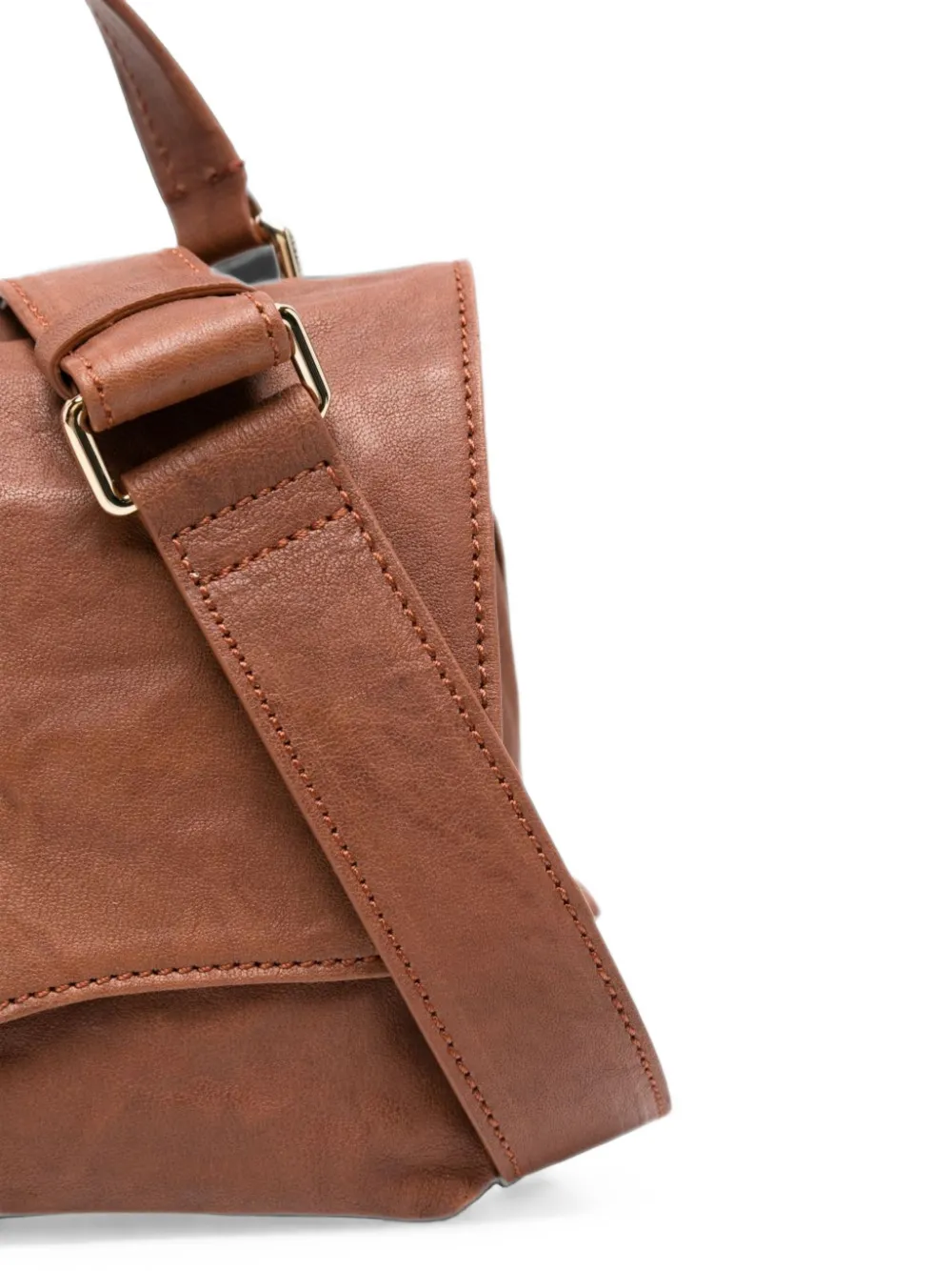 Zanellato Baby Postina leren shopper Bruin