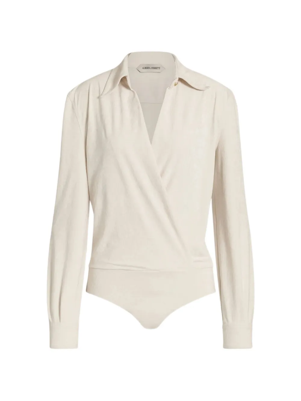 Alberta Ferretti wrap-style long-sleeve body - Neutrals