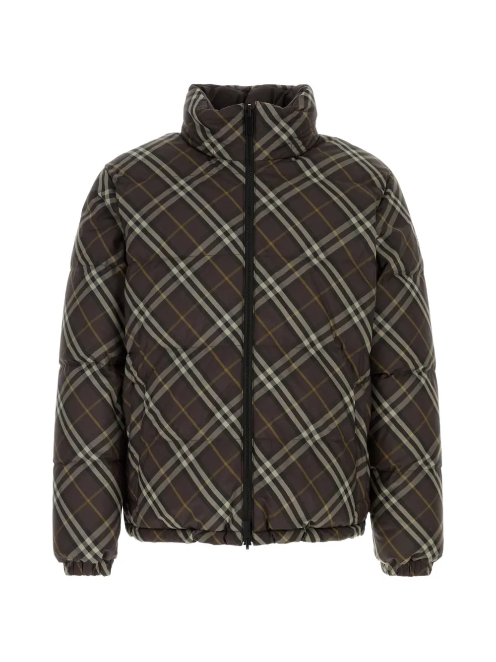 Burberry Snowdon check down coat - Marrone