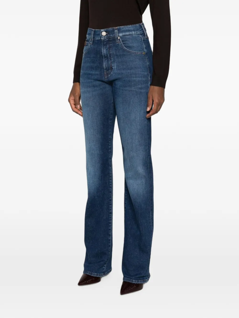 Jacob Cohen Faded-finish Straight-leg Jeans In Blue