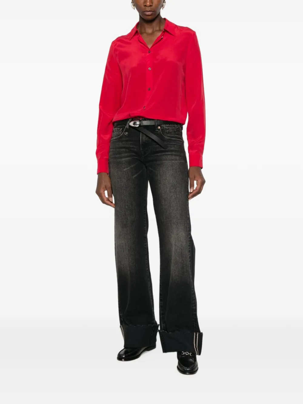 Pinko Silk Shirt In Red