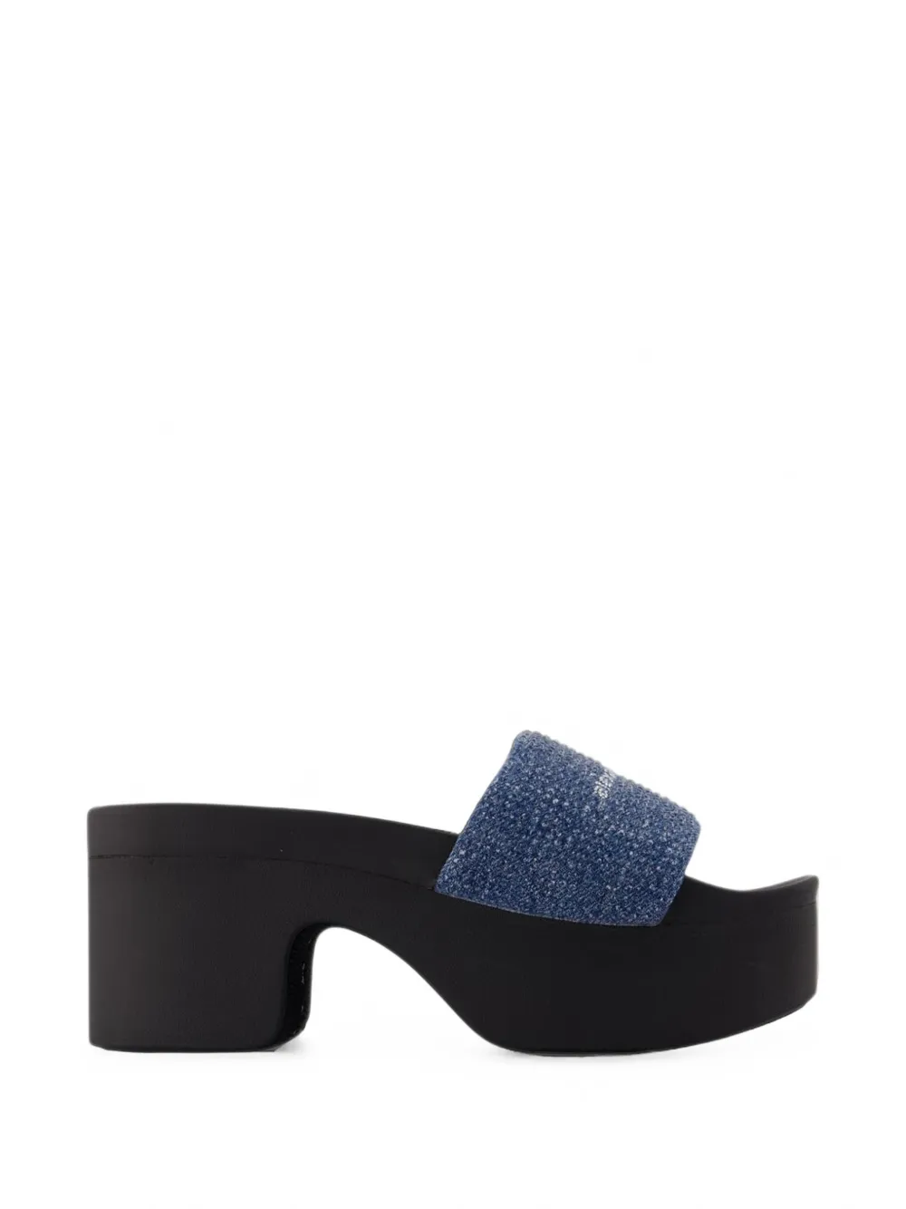 Alexander Wang denim hotfix platform sandals