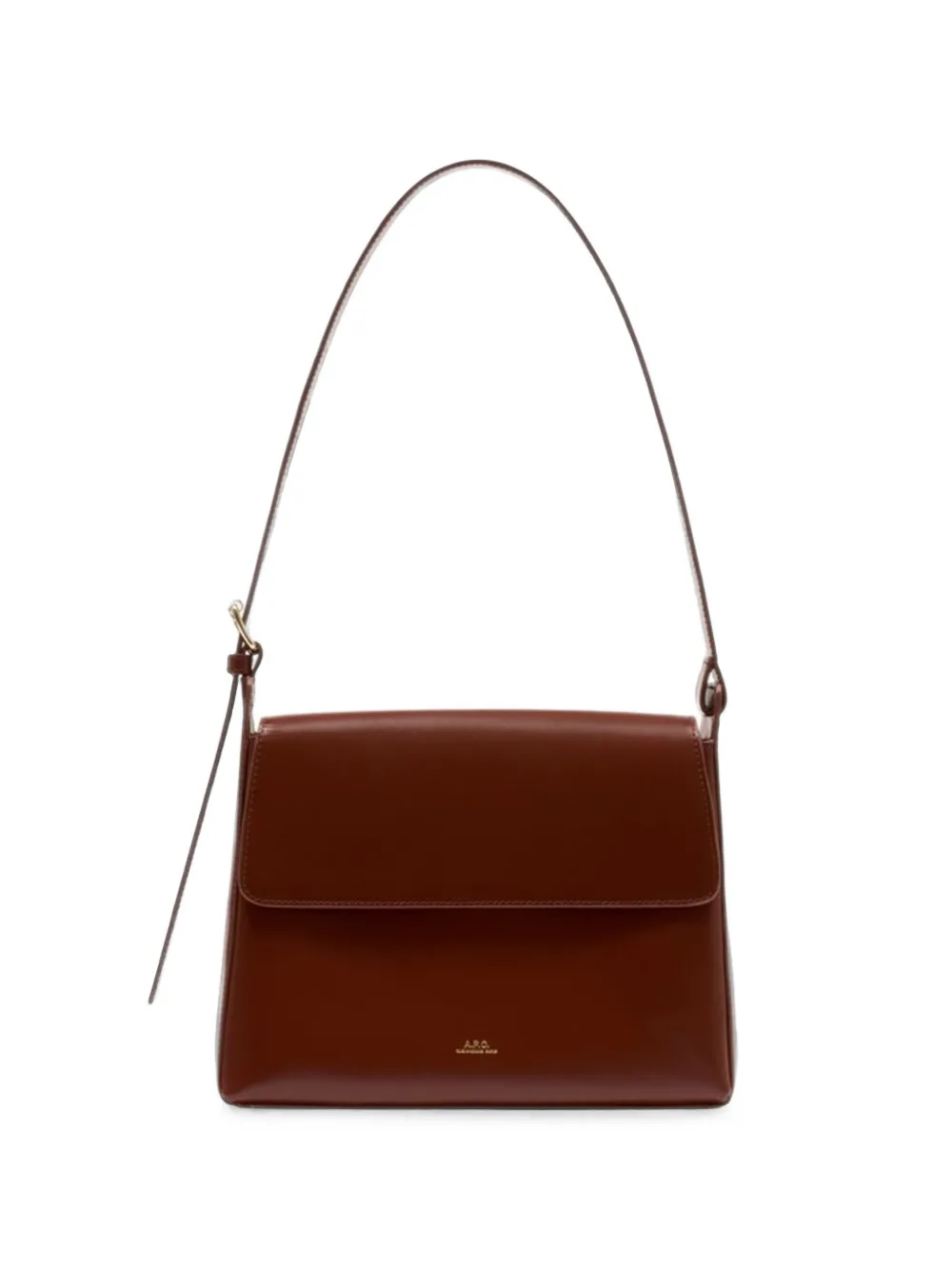A.P.C. Virginie flap shoulder bag - Marrone