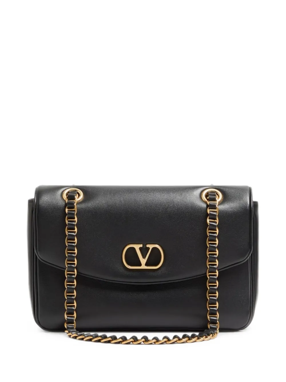 Valentino Garavani Djuna medium chain bag in nappa leather - Black