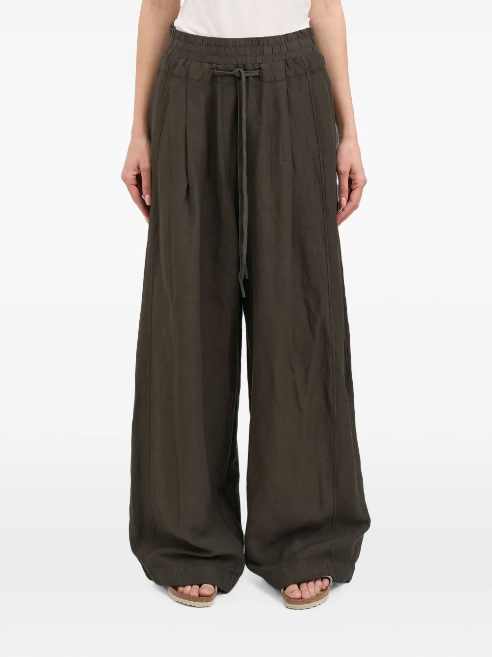 Andrea Ya'aqov wide-leg drawstring trousers