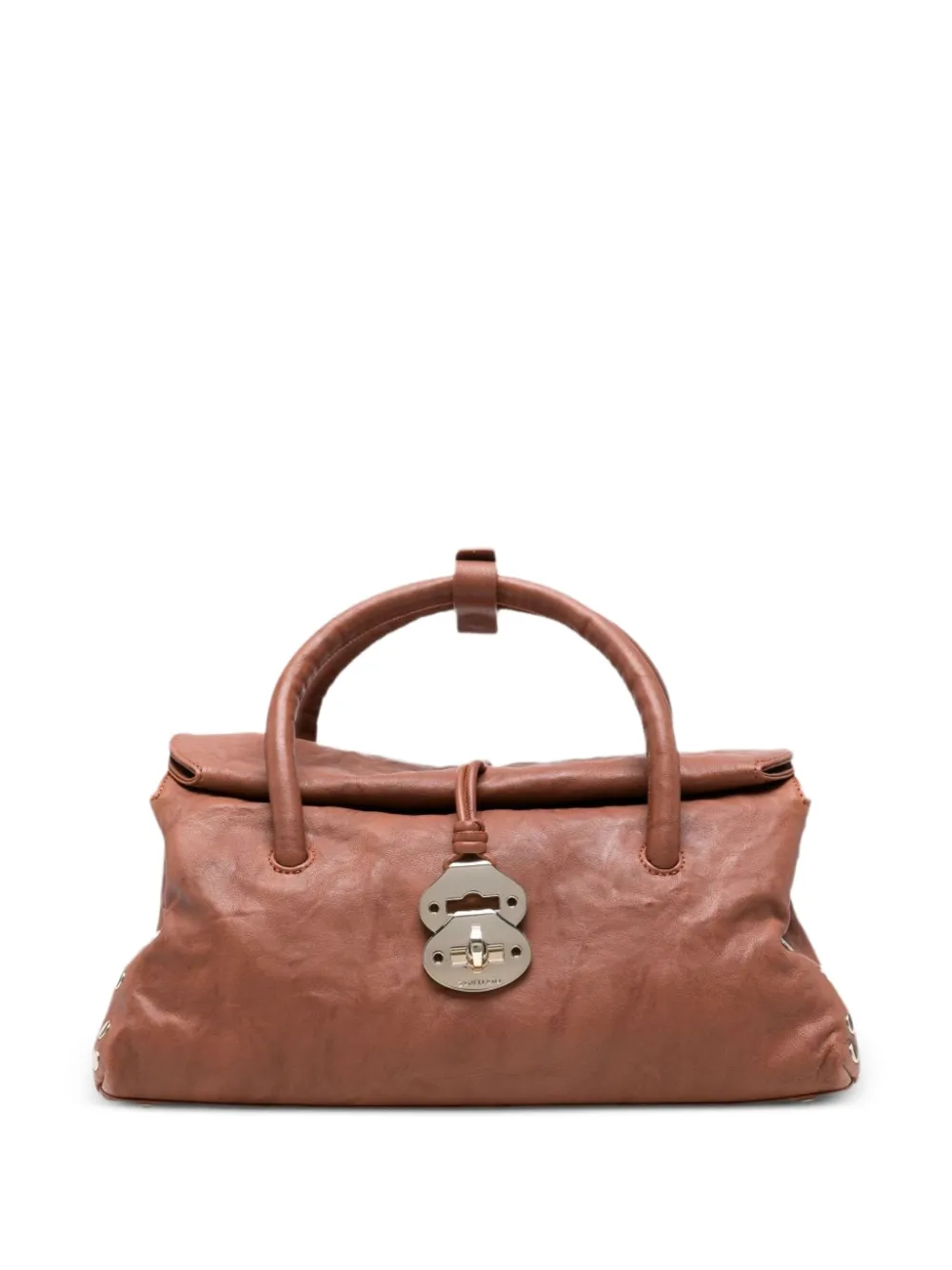 Zanellato small Dotta Officina leather tote bag Bruin
