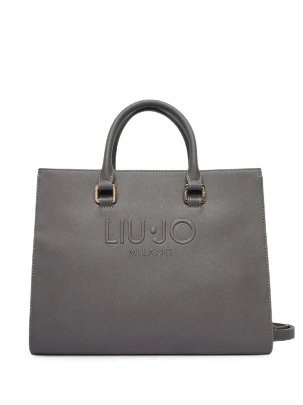 LIU JO logo-embossed cross-hatch tote bag