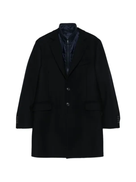 Fay layered single-breasted coat
