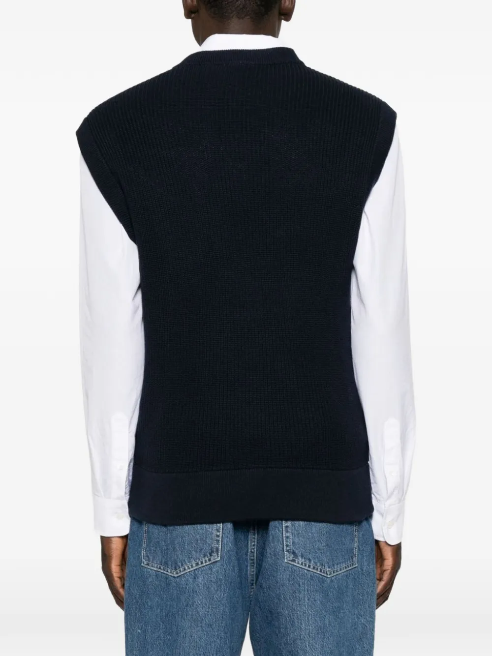 Billionaire Boys Club intarsia-knit sweater vest Blauw