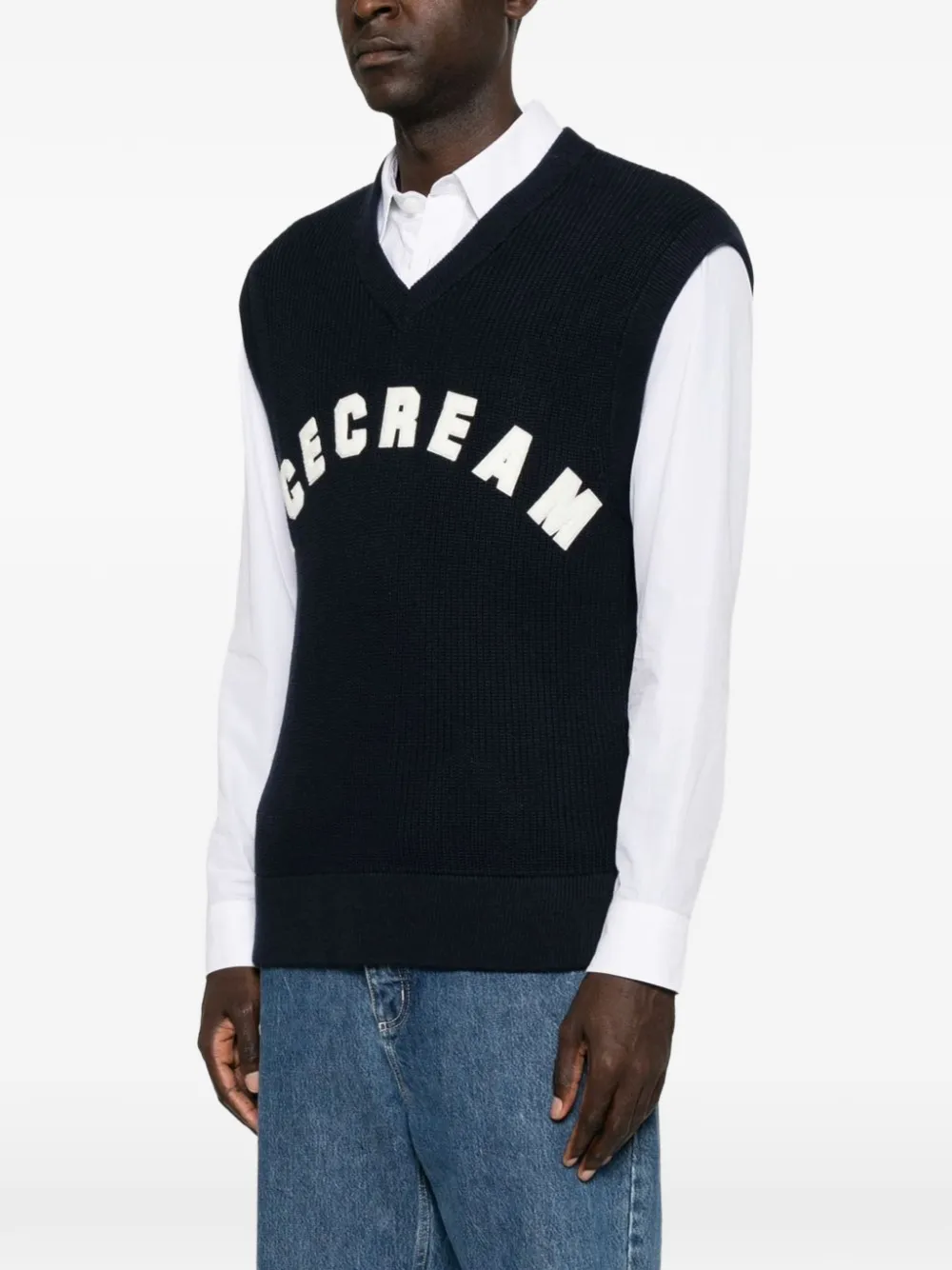 Billionaire Boys Club intarsia-knit sweater vest Blauw