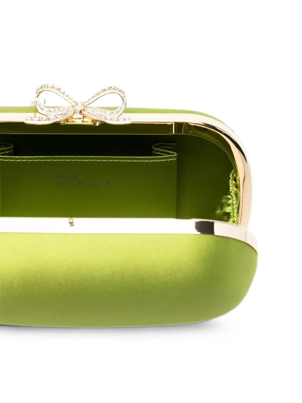 Self-Portrait Clutch met strikdetail Groen