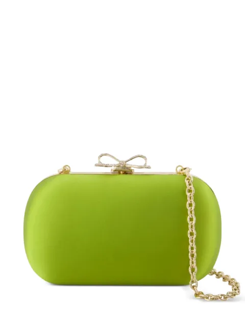 Self-Portrait bow-detail clutch bag