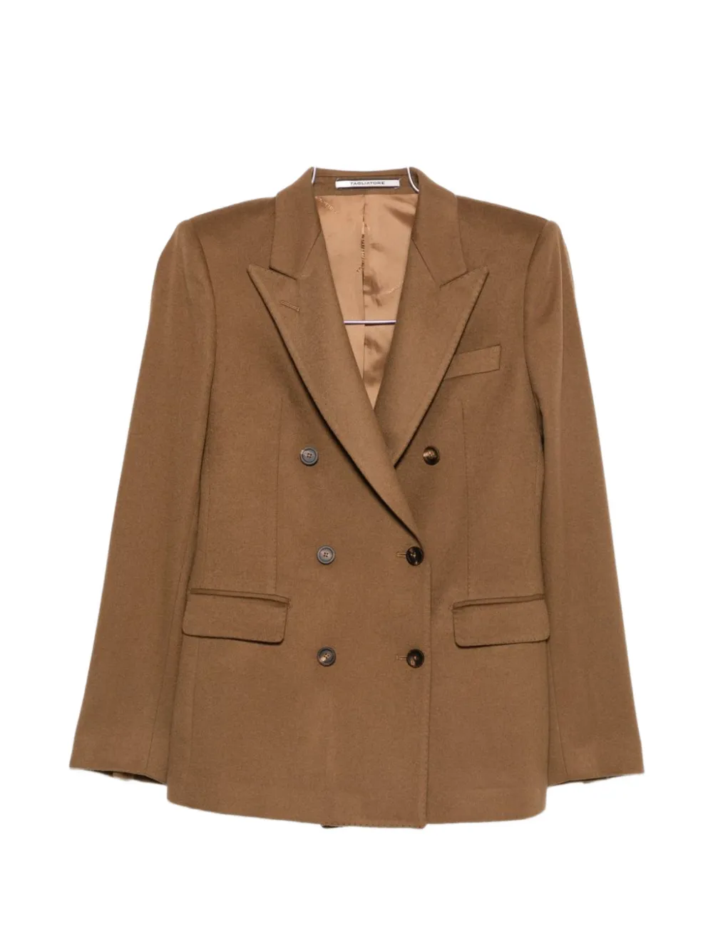 Tagliatore double-breasted cashmere blazer - Marrone