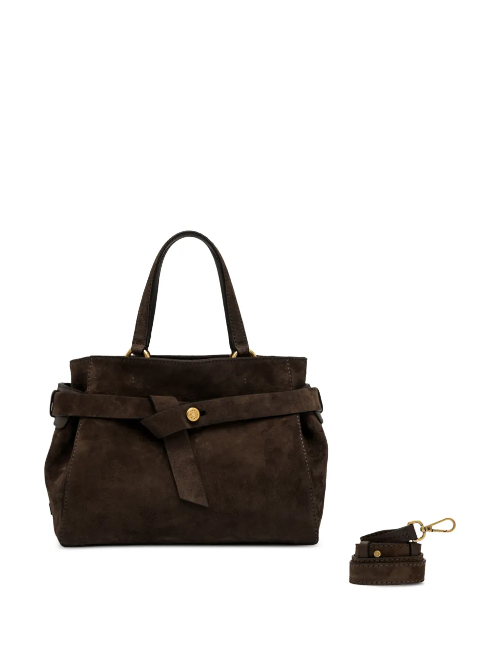 GIANNI CHIARINI Miranda suède shopper Bruin