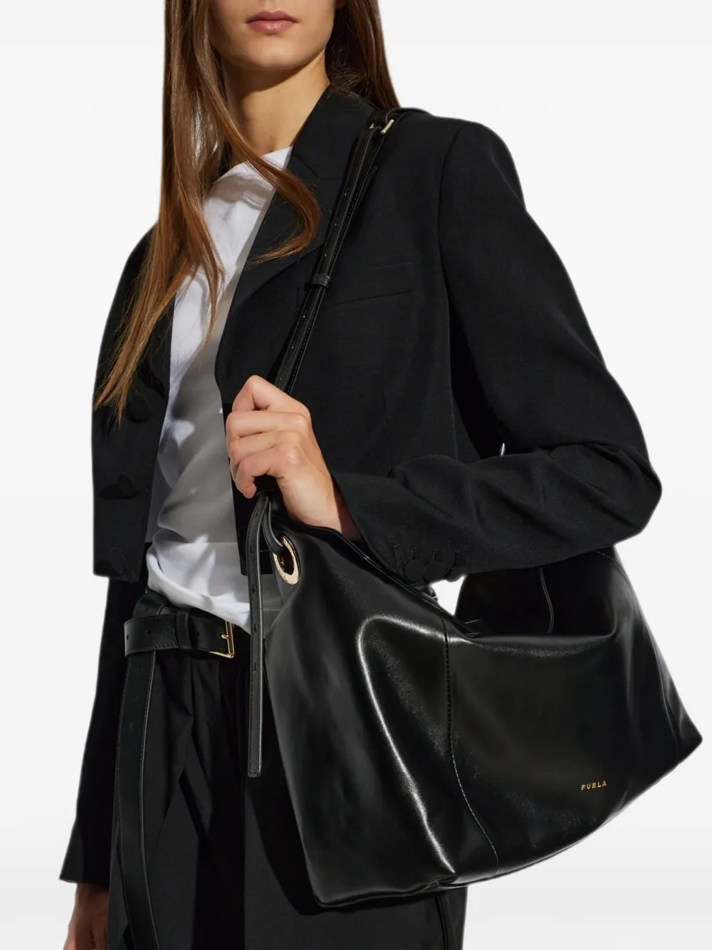 Furla Ginevra L schoudertas Zwart