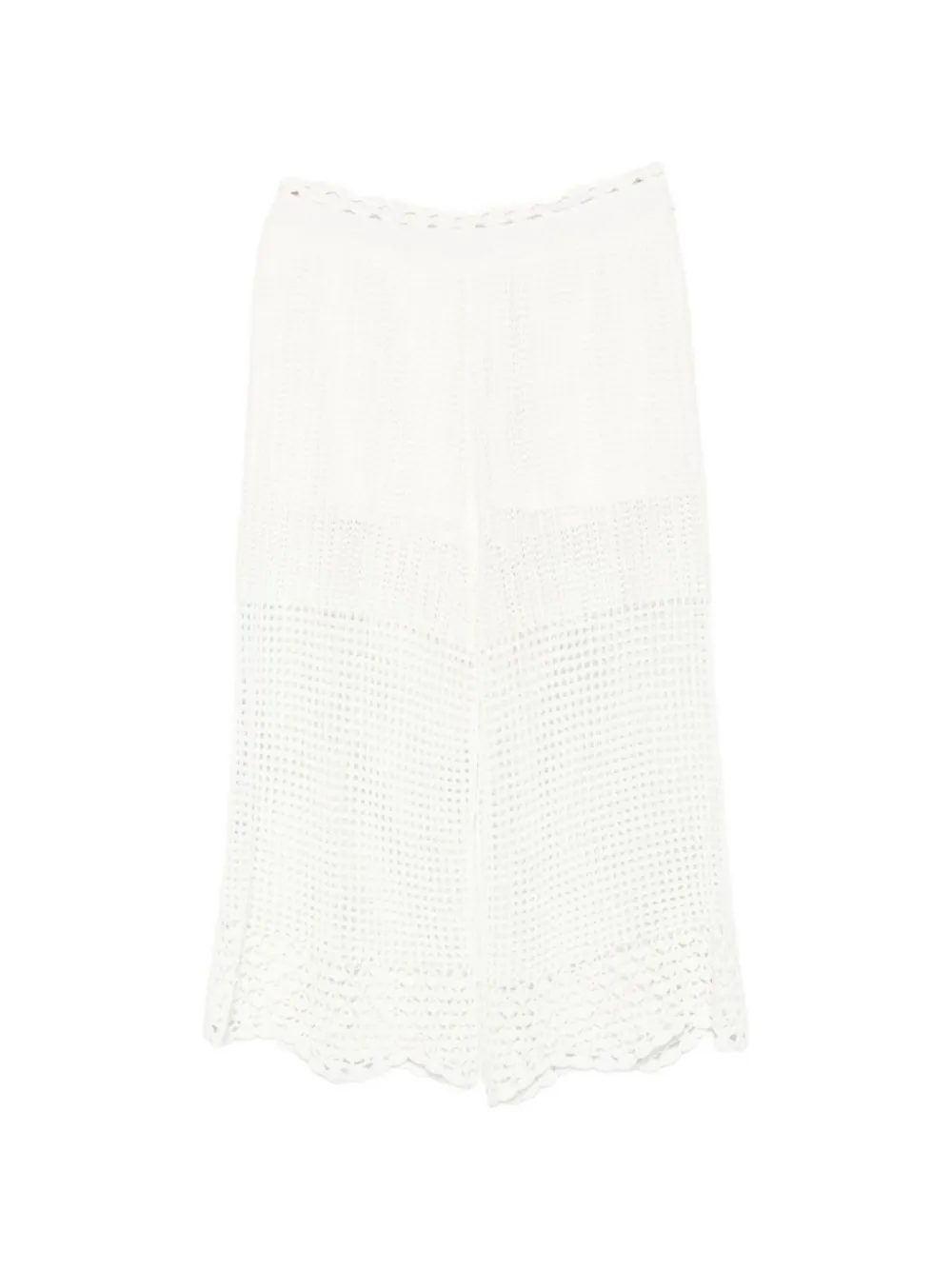 Iro Crochet-knit Cropped Trousers In White