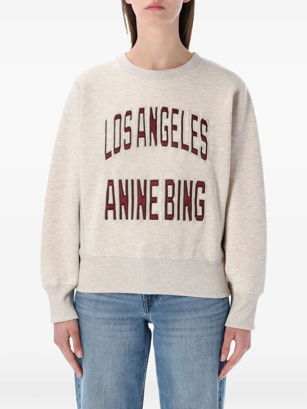 ANINE BING Harry logo-patch sweatshirt