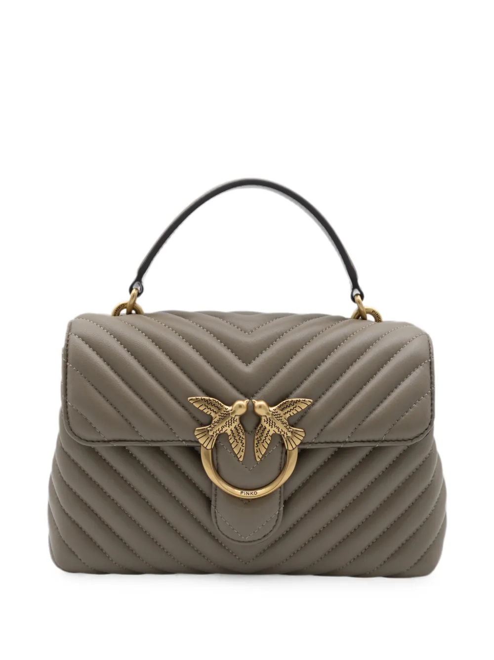 PINKO GREY LEATHER BAG