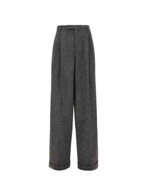 Valentino Garavani tweed pleated trousers