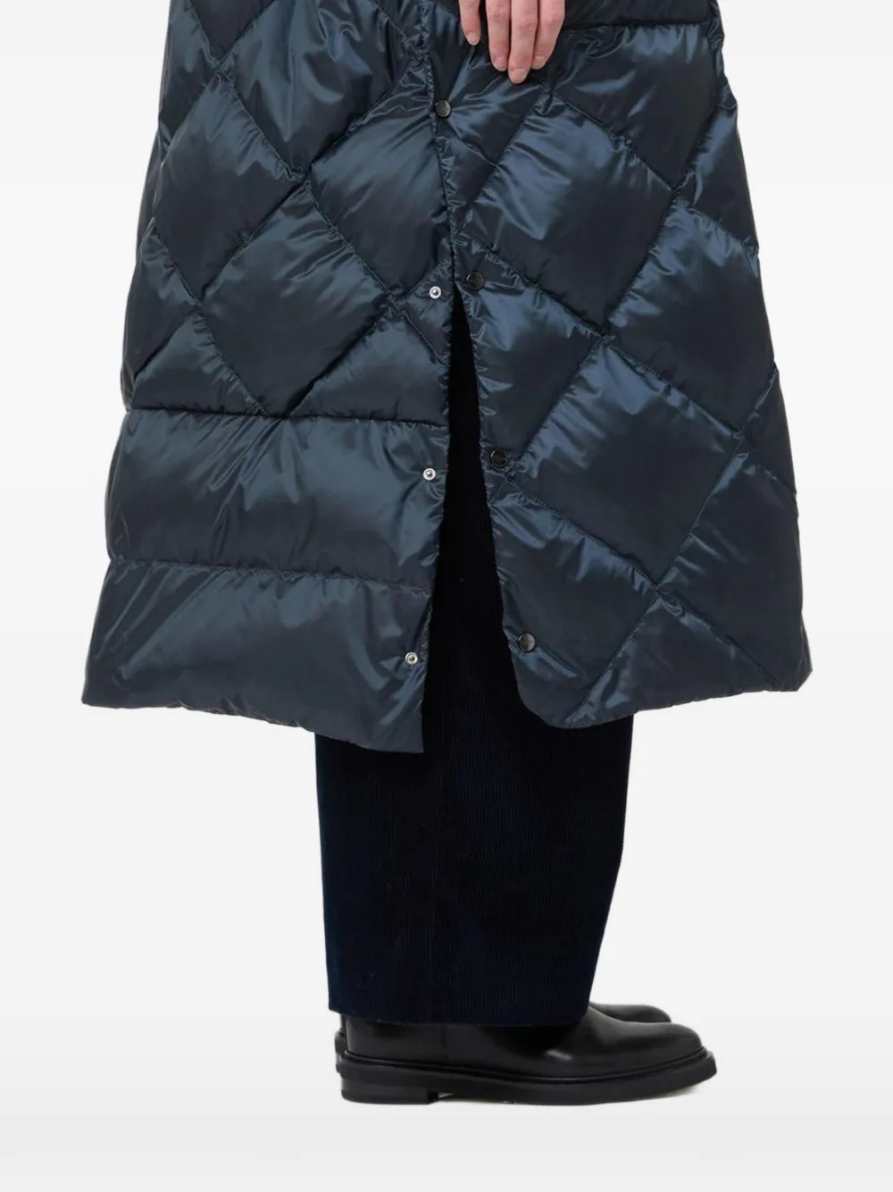 Max Mara Long Puffer hooded coat - Blu
