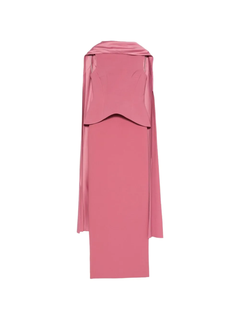 Solace London Annie peplum-waist maxi dress