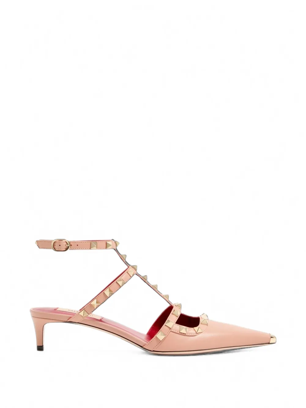 Valentino Garavani Rockstud Court shoes in kid leather 40mm - Tons neutres