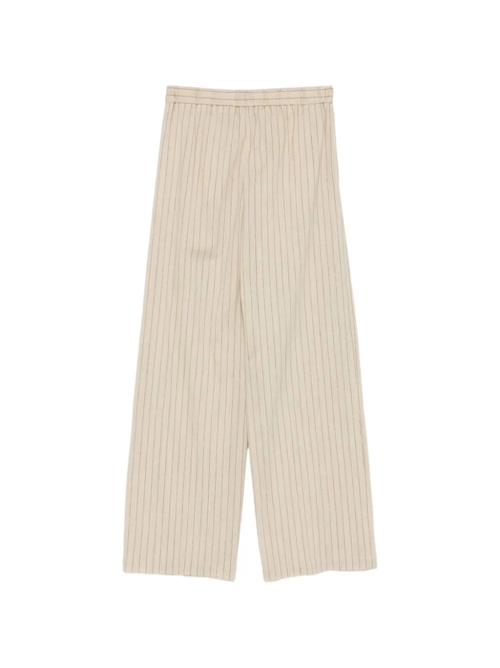 Circolo 1901 Broek met krijtstreep en trekkoordtaille Beige
