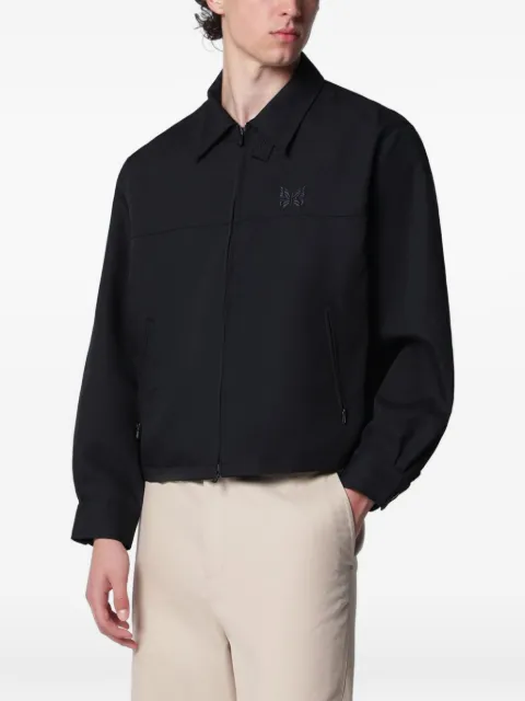 Needles twill embroidered-logo jacket