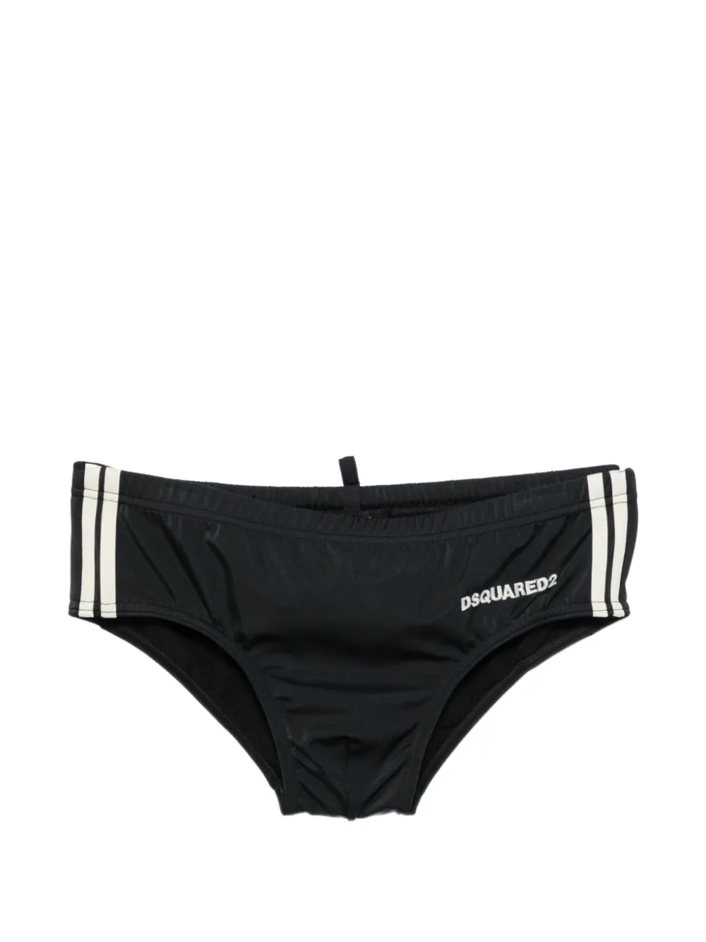 DSQUARED2 logo-print side-stripe swim briefs - Noir