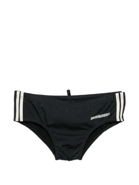 DSQUARED2 logo-print side-stripe swim briefs