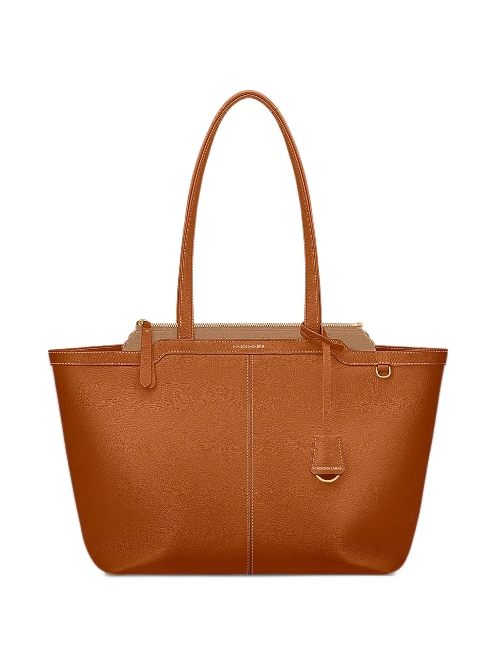 MAISON de SABRÉ The Switch grain leather tote bag - Marrone